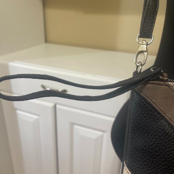 Jessica Simpson Shoulder /Crossbody /Wristlet- Black, Gray and Taupe Bag - Picture 4 of 14
